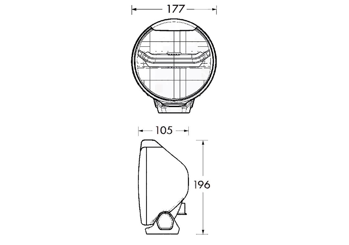 Auxiliary light LED 12/24V